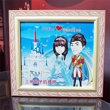 魚型造型木框-粉色(Q版畫加購商品-不含Q畫)